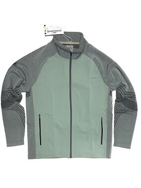 Smartwool Mens Intraknit Active Full Zip Jacket Sz M MEDIUM Merino LEAD GREY NWT